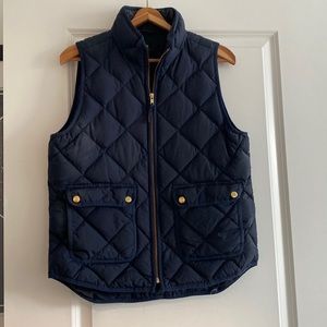 Navy Blue Jcrew Puffer Vest